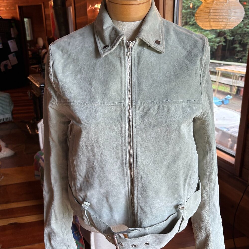 Grey Suede Jacket - Capulet